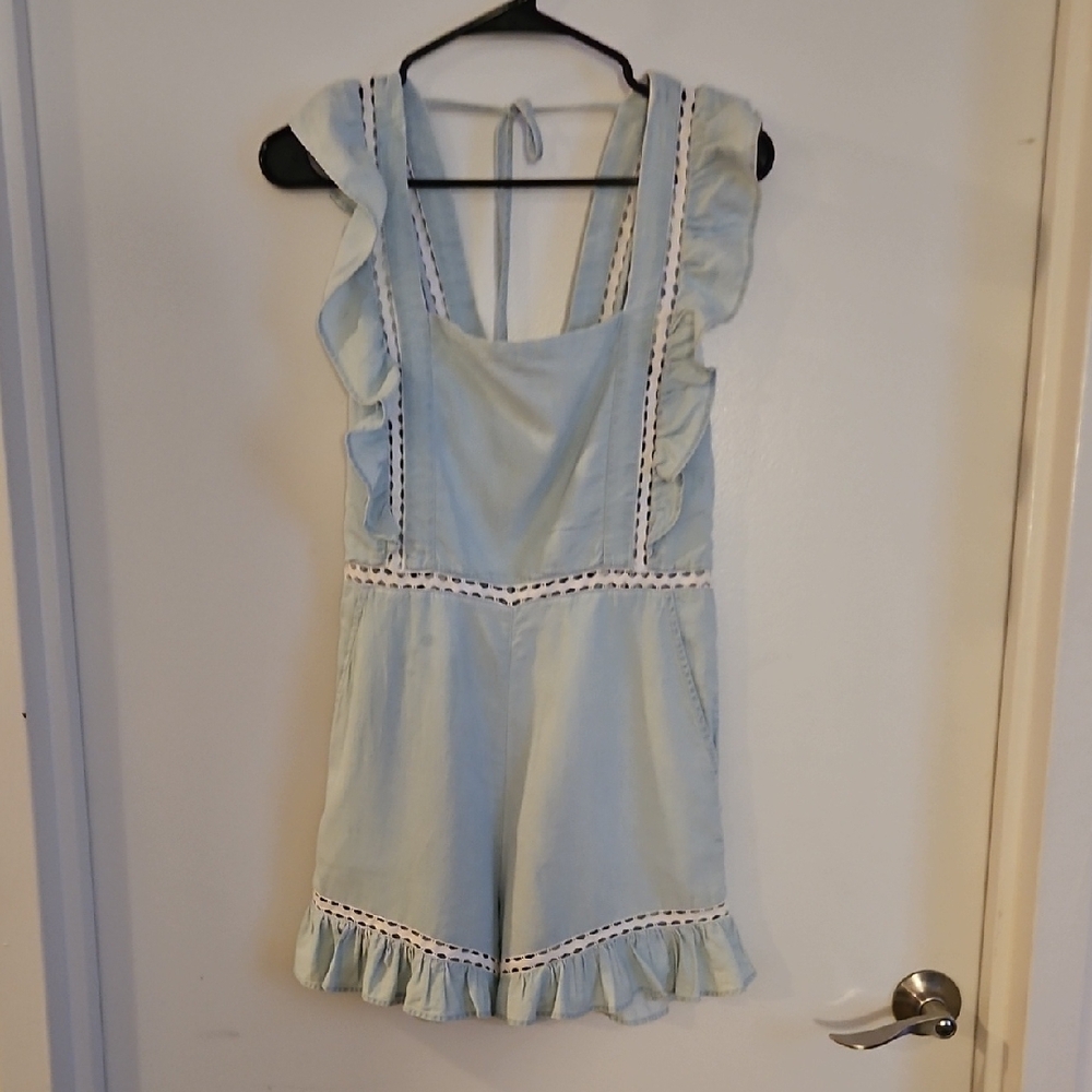 Light Blue Ruffled One P